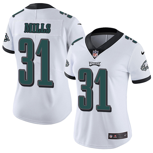 Nike Eagles #31 Jalen Mills White Women's Stitched NFL Vapor Untouchable Limited Jersey - Click Image to Close